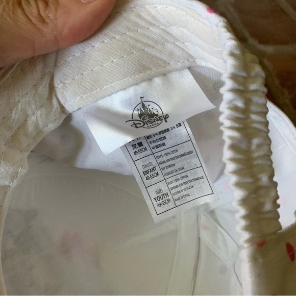 Disney Parks Minnie Mouse & Kitty Pink Sparkle Bow Ball Cap Hat Sz XS/S Toddler - Picture 6 of 7